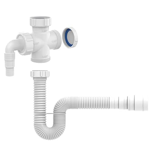 Conexao Pia Maquina Lavar Louca Roupa Cruzeta 1.1/2 030402 e Sifao 030101 Branco Cor:Branco