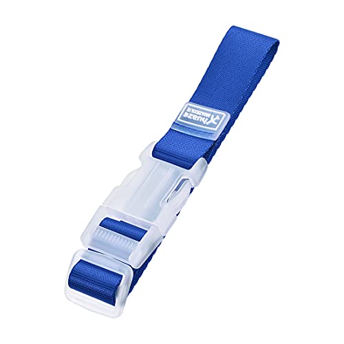 Image of uxcell Add a Bag Luggage Strap, Adjustable Suitcase Connect Belt with Buckle, Nylon Travel Packing Accessory 300x25mm, Dark Blue