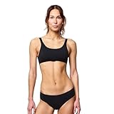 WUKA Period Swimwear Bikini Bottom Light Flow Leak Proof Reusable Washable Period Swimwear for Women Bikini Brief Size S Black
