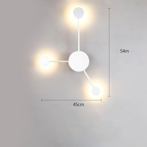 Lámpara de pared LED de luz neutra y dos cabezas doradas con difusor acrílico 5