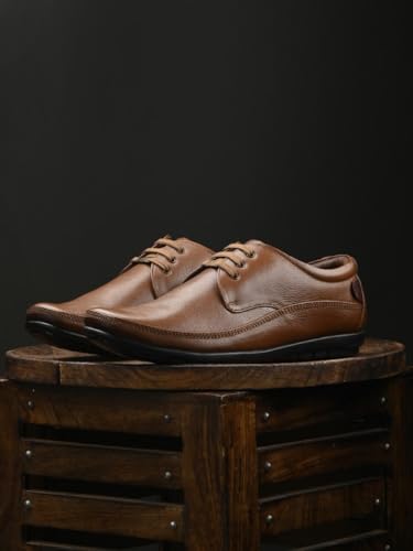 Image of egoss Premium Derby Shoes for Men | Genuine Leather | Stretch Fit | Elegant Formal Footwear | Office GS-347