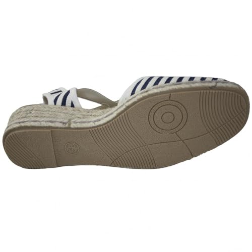 Espadrilles compensées à rayures parfaites pour vos sorties d'été
