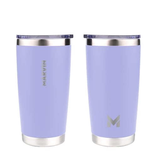 TERMO MARVIN | THE WARMED 600 ML | Termo de acero inoxidable | Conserva frío 12 horas | Conserva calor 8 horas | Botella de Agua de Acero Inoxidable | Sin BPA | Tapa antifugas | Lavender Bath