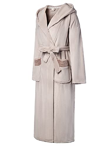 Sioro Fleece Robe For Women Plush Warm Bathrobe Fluffy Soft Spa Long Robe Pjs Loungewear S-Xl #TOP1