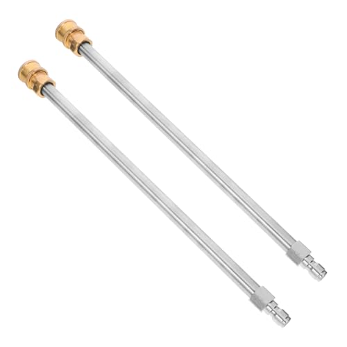 Happyyami 2個 高圧洗浄機延長ロッド ステンレス製耐久性 から クイックコネクター付き 高圧洗浄用ワンド 洗車 床清掃向け