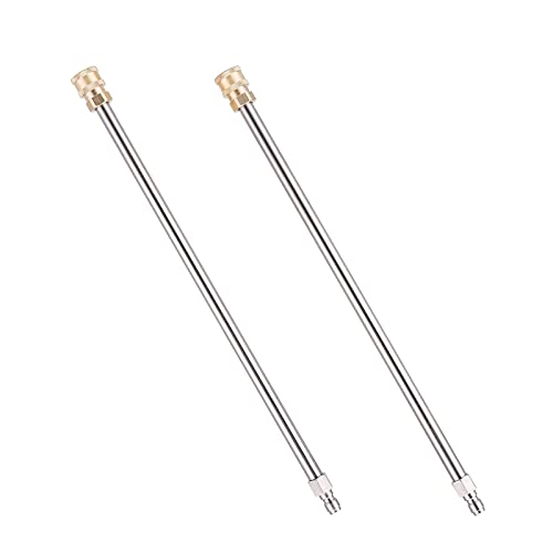 MAVPAWIY Pressure Washer Extension Wand, 16-Inch Stainless Steel 1/4 Inch Quick Connect Power Washer Lance, 2 Pack