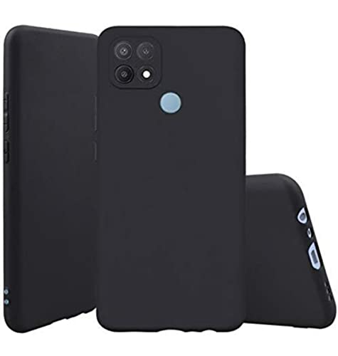 Image of Mobile Back Cover Case for Oppo A15s (Silicone Case|CameraProtection|Black SC1510)