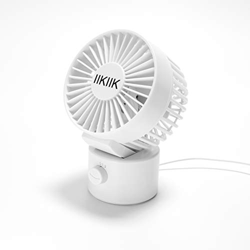 USB Ventilator, mit 2 Geschwindigkeitsstufen,Automatisch Schwenkbar Tischventilator,Einstellbare Neigungswinkel,Mini Ventilator mit USB,USB