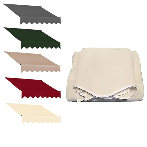 Einziehbares Markisen-Ersatzgewebe, anthrazitfarbenes Sonnenschutztuch für Terrasse, Outdoor, Garten