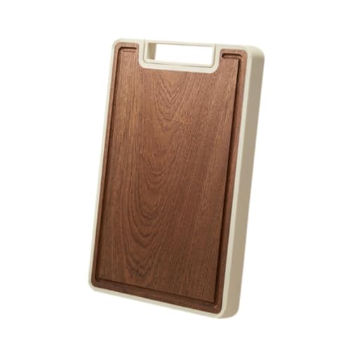 Tabla de cortar de madera natural reversible y robusta de 39 x 26 cm 4