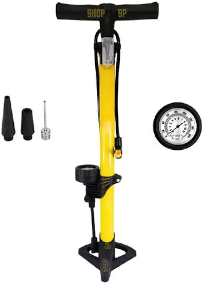 Bomba De Ar Para Encher Pneus Bicicleta Bike Carro Moto Bola Com Alavanca e Manômetro