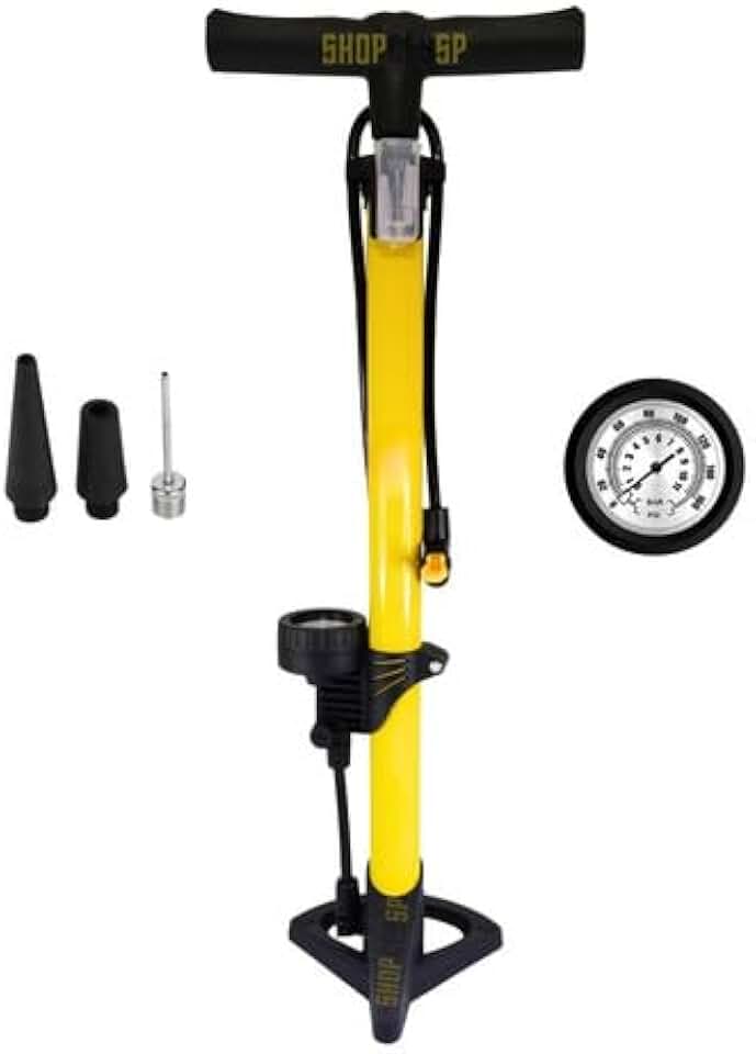Bomba De Ar Para Encher Pneus Bicicleta Bike Carro Moto Bola Com Alavanca e Manômetro