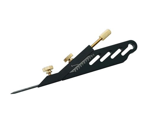 Guyker Guitar Nut Scribe Tool, Professional String Marker Nut and Saddle Height Mark Tool for Slot Acoustic Classical Instruments Making Repair Tool, Black
