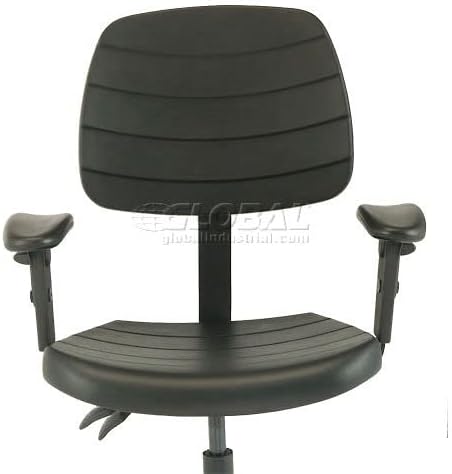 Miniatura 6 de Global Industrial Taburete de poliuretano ajustable de lujo de 6 vías con reposabrazos