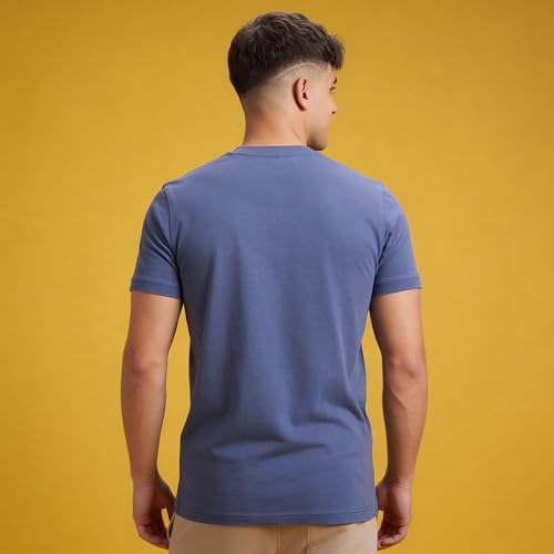 Image of Clans & Hans Men's Super Combed Cotton T Shirt, Regular Fit Round Neck Tshirt, Half Sleeves, Plain T-Shirt for Men