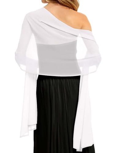 CHICGAL Women Shawls and Wraps for Evening Dress Chiffon Scarf Sheer Cover Up
