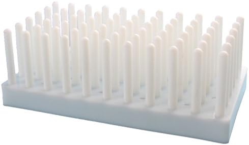 PUL FACTORY Plastic Test Tube Stand for Drying Test Tube 6x11 (White, 66-Well)