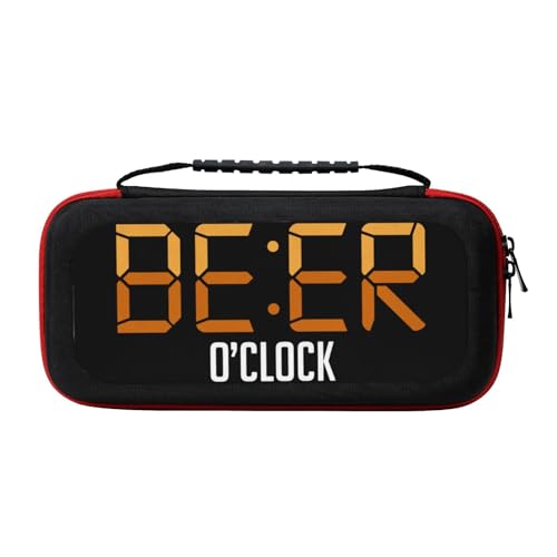 Beer Oclock - Time For A Beer Switch ケース /Switch 有機elモデル対応 保護ケース 8枚ゲームカード収納 Eva素材 防塵 防汚 防水 耐衝撃 全面保護型 持ち運び便利 大容量 収納バッグ