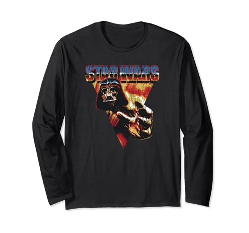 T-shirt Star Wars Darth Vader manches longues imprimé Force Grab noir pour homme
