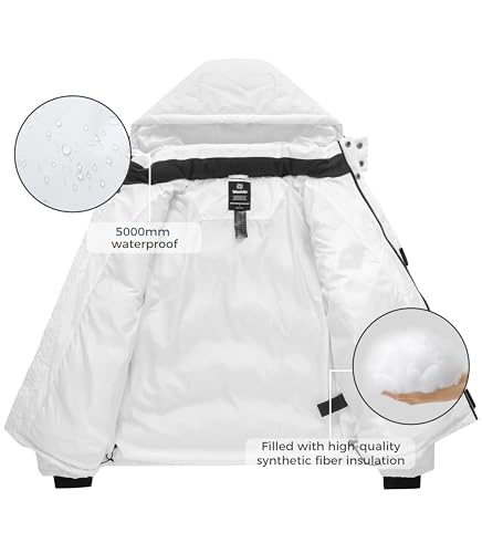wantdo Men's Waterproof Winter Coat Warm Puffer Jacket with Removable Hood3