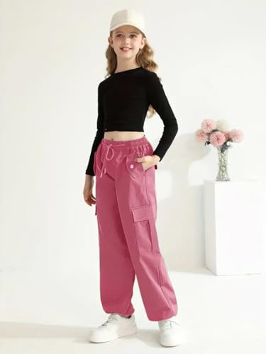 Image of TAGAS Cargo for Girls|Joggers for Girl| Cotton Cargo for Girls |girlscargo Lower|Relaxed Trouser(GC-45)