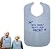 Cre9tive Das Essen geht auf mich! - Geschenk zur Rente - Lustiges Lätzchen für Erwachsene Ess-Schürze Essschürze Kleidungsschutz wasserdicht ID: 040 (blau)