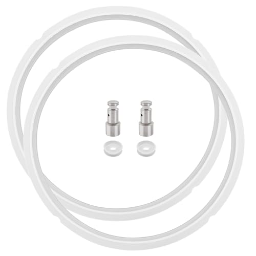 2 anillos de sellado de silicona para olla instantánea de 8 cuartos de galón, 2 válvulas flotantes, 2 juntas selladoras, juntas tóricas de repuesto para accesorios InstaPot 8 QT Duo, Duo Plus, Ultra