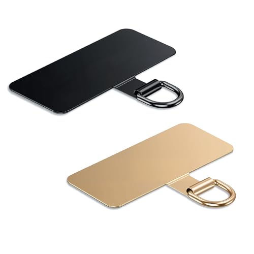 Lammcou Patch pour Lanière Téléphone, Pads en Acier Inoxydable pour Coque de Smartphone, Support Universel pour Housse & Bracelet Main Libre, Attache...