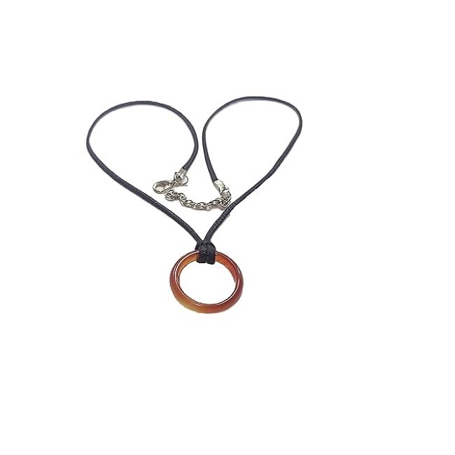 Red carnelian Circles Ring Cord Necklace for Women Girl Teen Men Boy Good Luck Protection Amulet Pendant-image-23