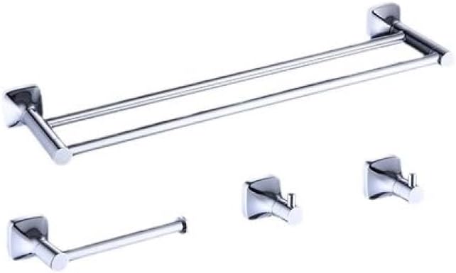 OAKITA Chrome Stainless Steel Bath Towel Rack Roll Toilet Paper Rack Robe Hook Towel Rail Rack Bathroom Accessories Kit,Robe Hook