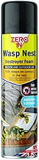 Zero In ZER904 Wasp Nest Killer Foam (Indoor and Outdoor Treatment for Wasps Nests, Sufficient for 2-3 Applications, Suitable for Home and Garden use), 300 ml, White