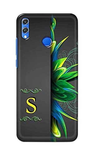 Image of Name II Initial II Letter Alphabet S Hard Back Case Cover for Honor 8X, JSN-L11, JSN-L21, JSN-L22, JSN-L23 Back Cover -(J5) VNS2222