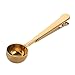 MINGZE Cuillère Doseuse à Café Avec Clip Acier Inoxydable, CuillèRe à Café 2 En 1 Long Manche, CuillèRe à Mesurer Pour En Grains Thé Poudre De ProtéIne, Cuillere Doseuse (D'or)