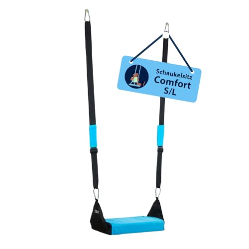 HUDORA Schaukelsitz Comfort in small/Large - Bequeme Sitzschaukel mit wasserabweisendem Sitzpolster - gepolsterte Outdoor Gartenschaukel zum Aufhängen - Sitzkomfort Schaukel für Kinder & Erwachsene