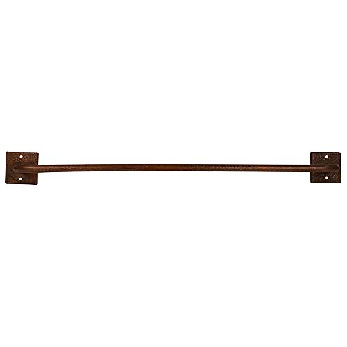 Premier Copper Products TR30DB 30-Inch Hand Hammered Copper Towel Bar, Oil Rubbed Bronze