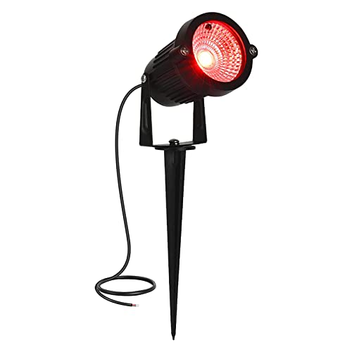 AHOTSUK LED Garden Spotlight Lighting Mains Powered Waterproof IP66 5W 12V DC Colour Changing Landscape Lights Low Voltage Spot Lights Outdoor Spike RGBW Lighting(1 Pack)