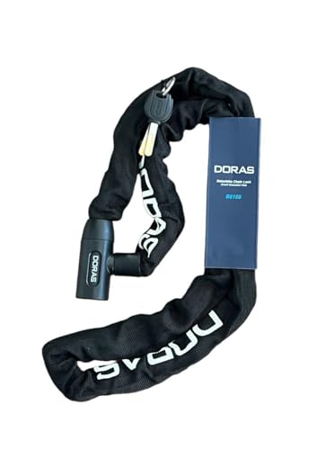 DORAS 150CM Length Bike Chain with 2 Keys, High Security Lock for Bike, Scooter, Skateboard, Gate, Door, Fence