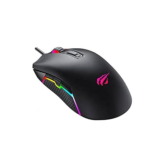 Havit GameNote Gaming Maus RGB verstellbar bis 3600dpi - 1,5 Meter USB A Kabel
