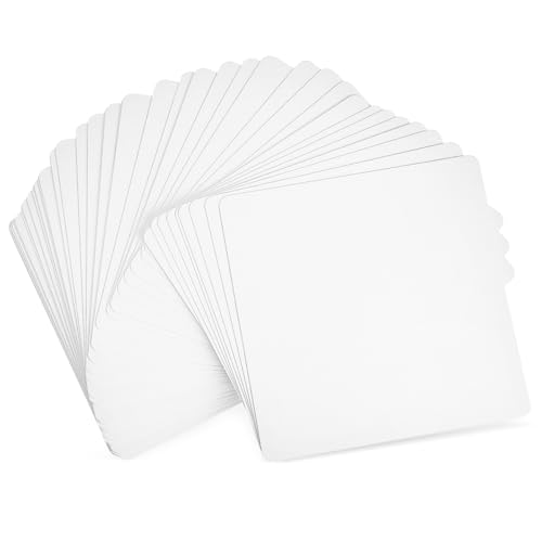 Veemoon 50 Pcs Blank Watercolor Cards Tear Resistant Square Paper for Painting Drawing for Classroom Strong Absorbency for Creative Freedom