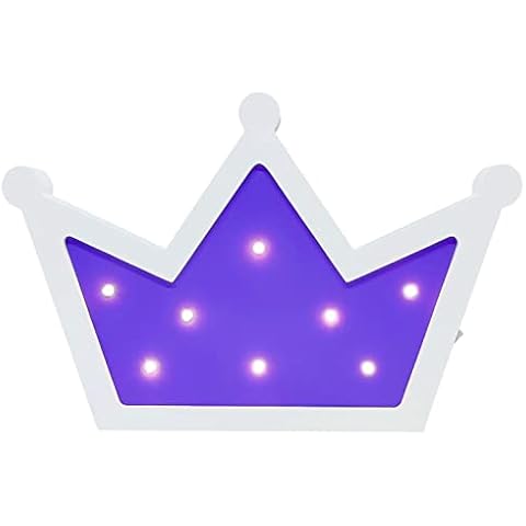 HaakLux Purple Crown LED Light,Crown Lights Wall Decor,Princess Queen Kings Decoration Sign for Kids Room Home Living Room Bedroom Wedding Birthday Party Christmas Cover