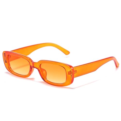 Image of IKANOO Retro Rectangle Sunglasses for Women Men Small Square Frame Trendy Y2K 90's Black Sunglasses