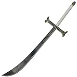 MedievalDepot One Peice Dracule Mihawk Yoru Sword Replica - Overall 46' - Blackened Carbon Steel Blade - Ornate Gem Guard - Cosplay & Collectible