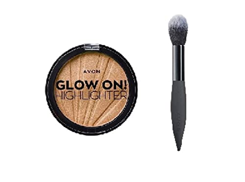Blush set consists of Glow on! Highlighter - Golden Glow – 12.5g and Blush Brush - 17.5cms long by Avon