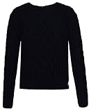 Superdry Premium Cable Crew Sudadera., Azul Oscuro, M para Mujer