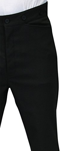 Historical Emporium Men's High Waist Callahan Trousers, Victorian Western Pants with Suspender Buttons2