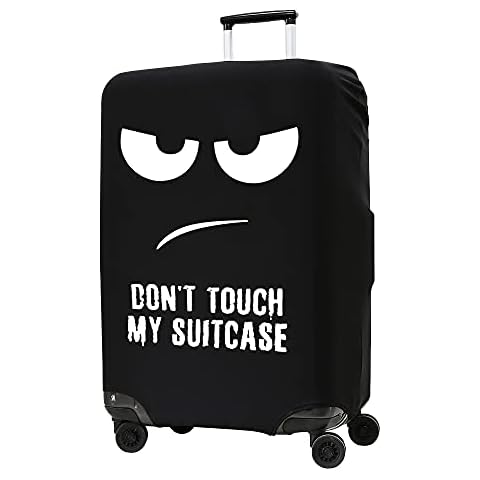 kwmobile Funda Compatible con Maleta (XL) - Cubierta Protectora elástica con Cierre para Maleta Equipaje Blanco/Negro Cover