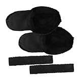 DEARMAMY Forro de Algodón Grueso y Peludo para Zapatos Plantilla Desmontable y Lavable para Invierno Cubrezapatos Cálidos y Versátiles para Zapatillas y Pantuflas Color Negro