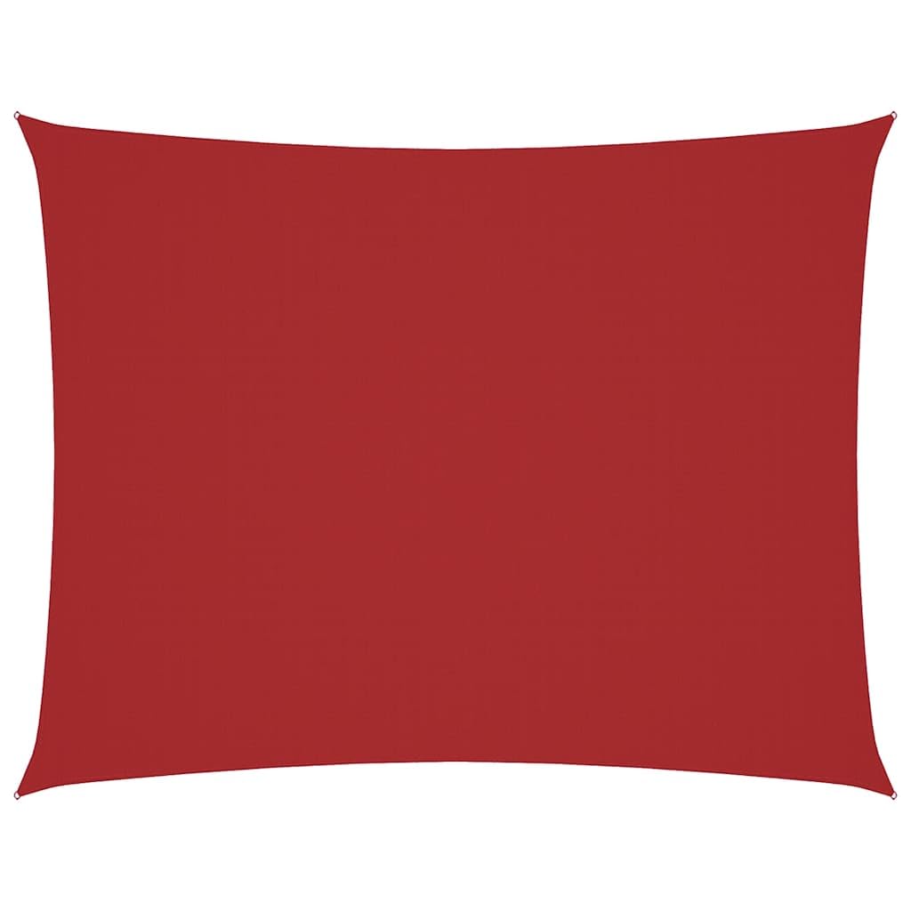 Voile d'ombrage rectangulaire 4x6 m toile ombrage imperméable rouge UV
