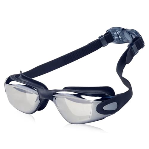 LIZHAYG Gafas Natacion Mujer Gafas de natación Profesionales Gafas de natación con Tapones for los oídos Clip for la Nariz Electrochapa Silicona Impermeable(C8 Translucent Black)