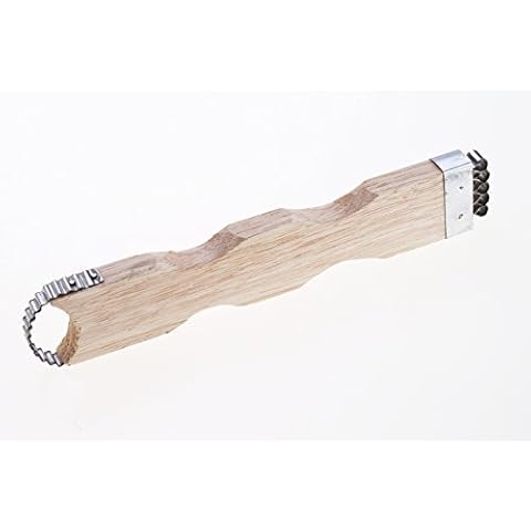 WitnyStore Coconut Grater - Vintage Kitchen Tool - Thai Traditional Style Multipurpose Easy to Use Portable Wooden Hand Held Scraper and Shredder for Fresh or Baby Coconut Meat - 7 x 1.5 x 0.5 inches Cover